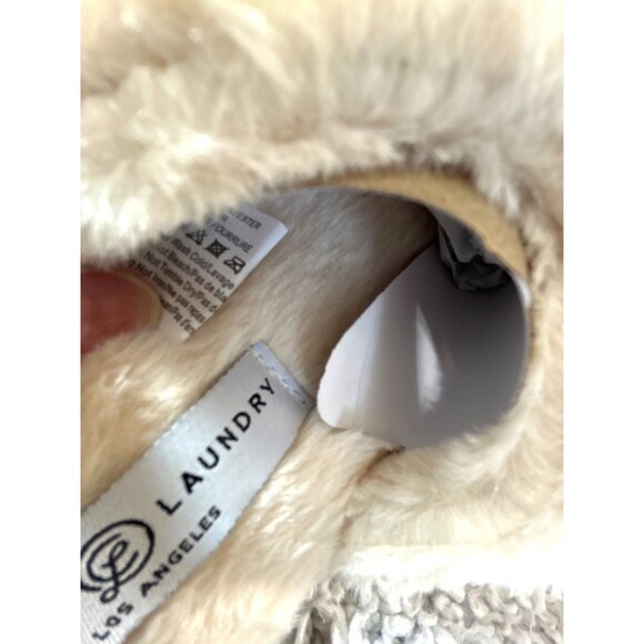 Chinese Laundry Womens Slippers Tan/Cream Faux Fur Size XS/S NWT - Picture 6 of 8
